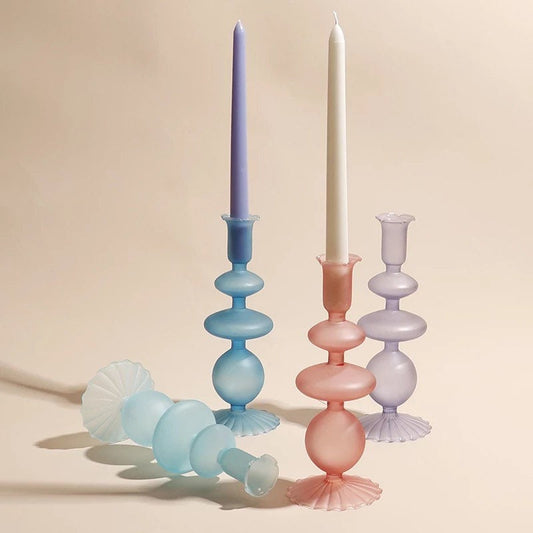 Matte Glass Candle Holders