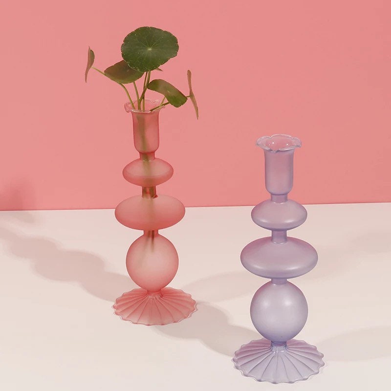 Matte Glass Candle Holders