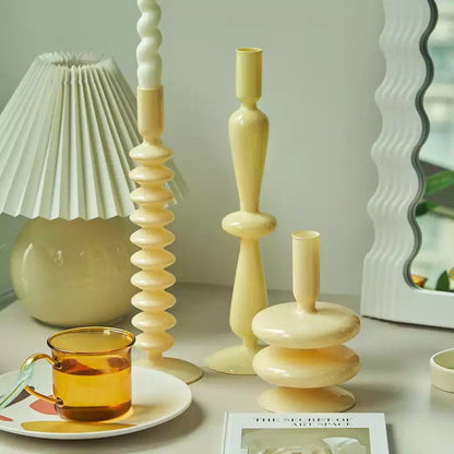 Opaque Pastel Candle Holders