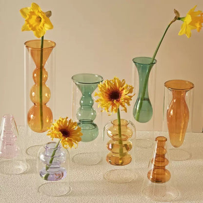 Funky Glass Bud Vases / Incense Holders