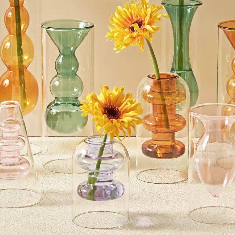 Funky Glass Bud Vases / Incense Holders