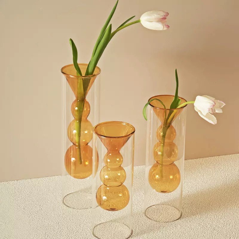 Funky Glass Bud Vases / Incense Holders