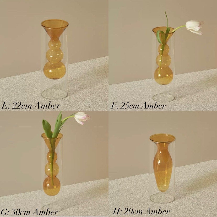 Funky Glass Bud Vases / Incense Holders