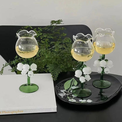 Lily of the Valley Wine Glasses