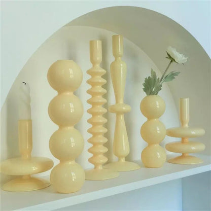 Opaque Pastel Candle Holders