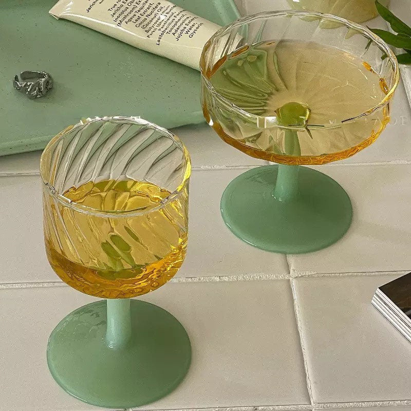 Vintage Inspired Cocktail Glasses