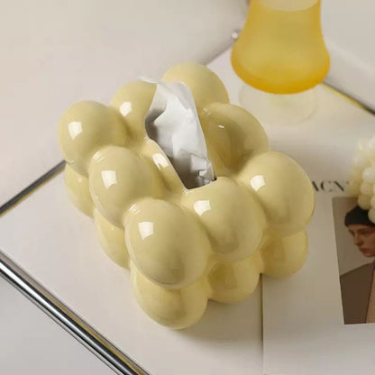 Ceramic Bubble Tissue Box Holder