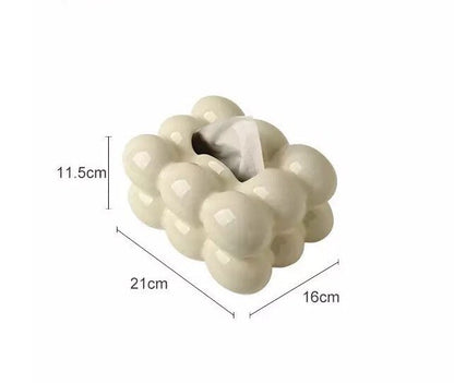 Ceramic Bubble Tissue Box Holder