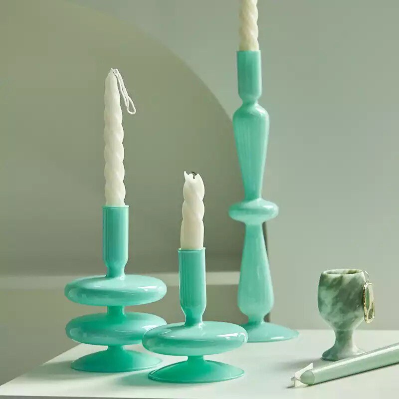 Opaque Pastel Candle Holders