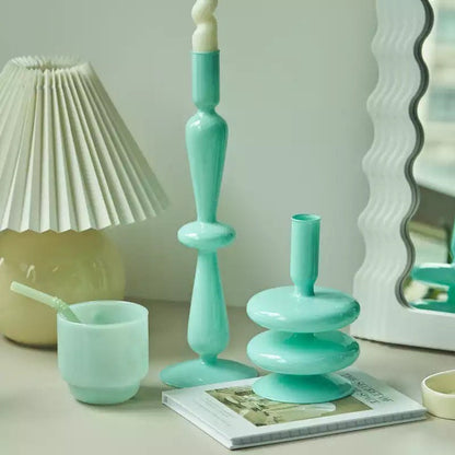 Opaque Pastel Candle Holders