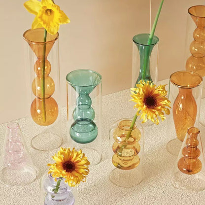 Funky Glass Bud Vases / Incense Holders