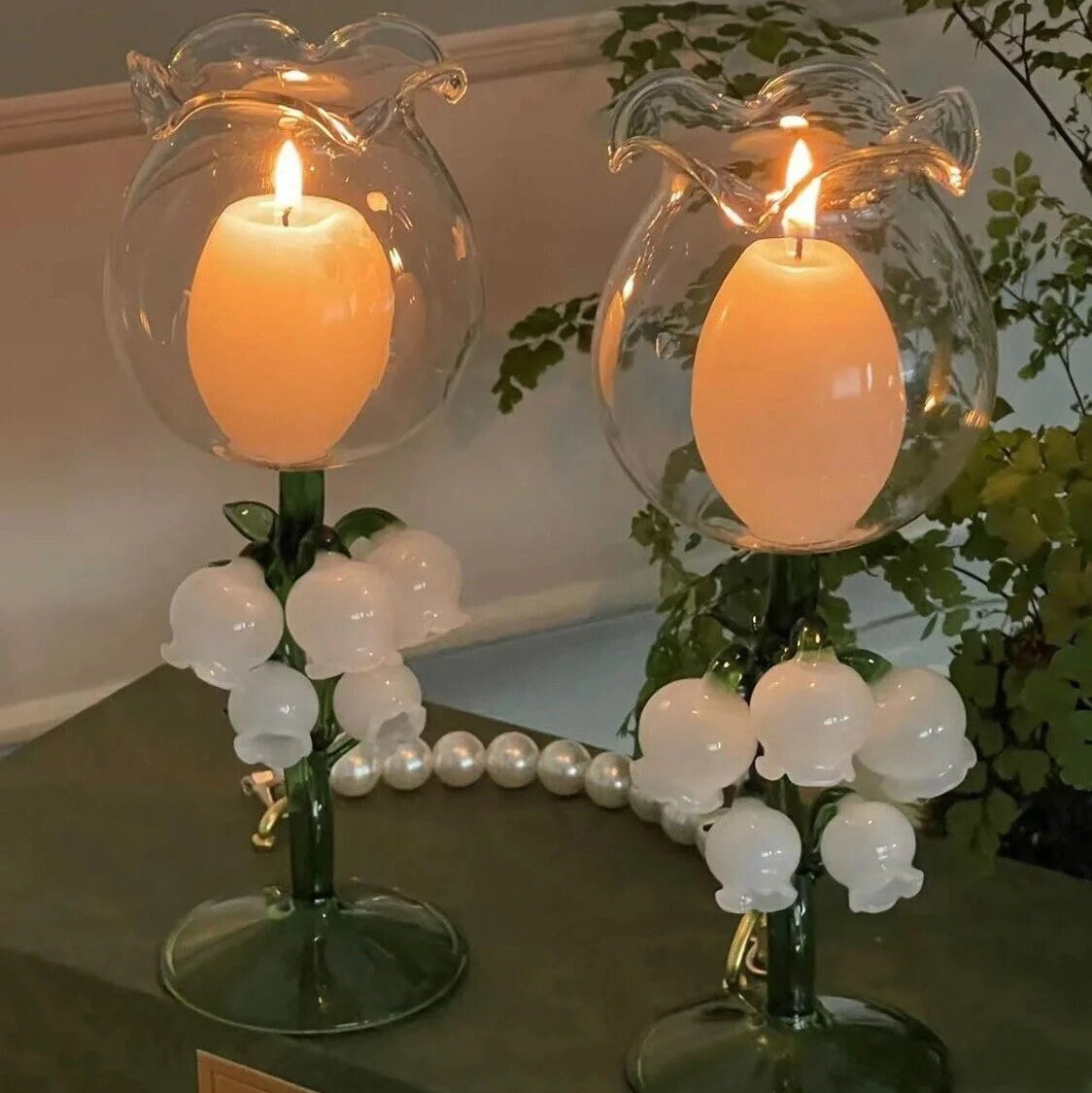 Lily of the Valley Wine Glasses