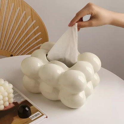 Ceramic Bubble Tissue Box Holder