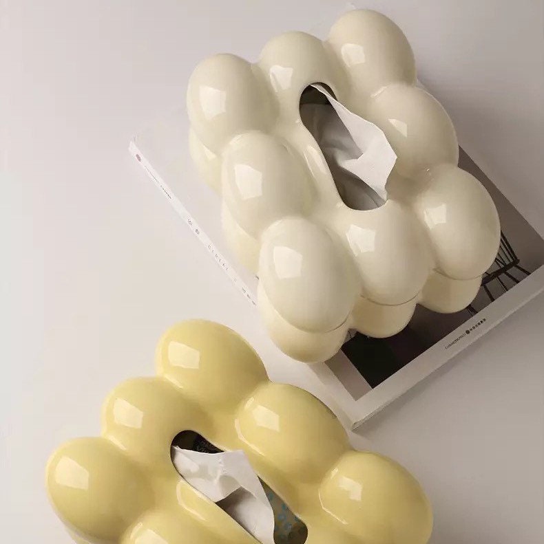 Ceramic Bubble Tissue Box Holder