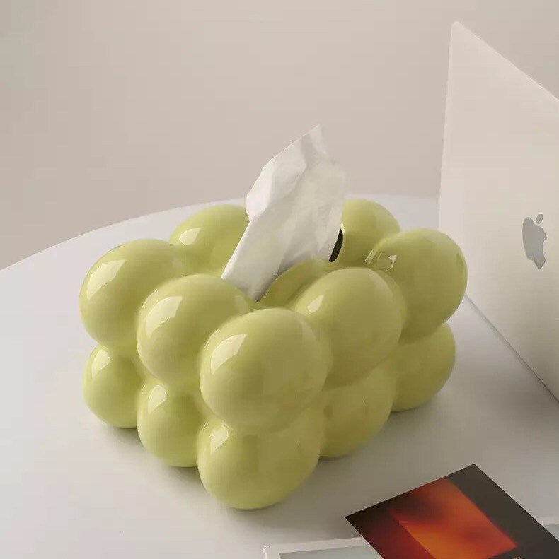 Ceramic Bubble Tissue Box Holder