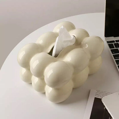 Ceramic Bubble Tissue Box Holder