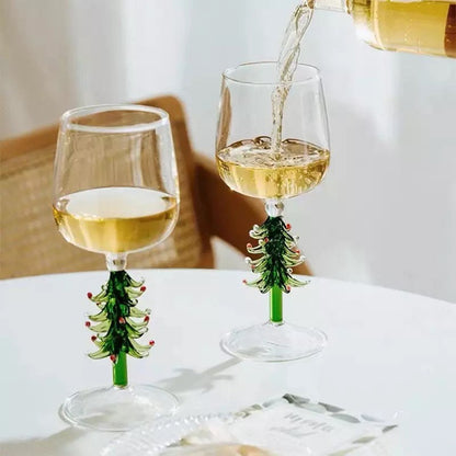 Christmas Tree Wine Glasses