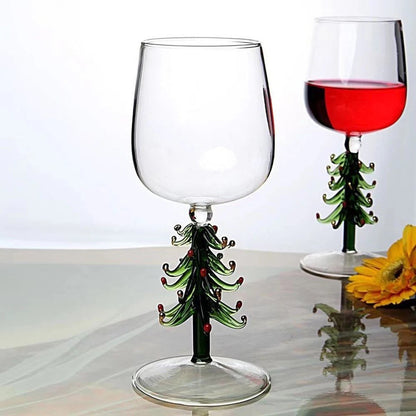 Christmas Tree Wine Glasses