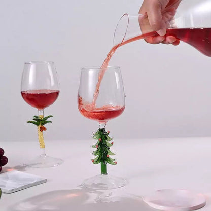 Christmas Tree Wine Glasses