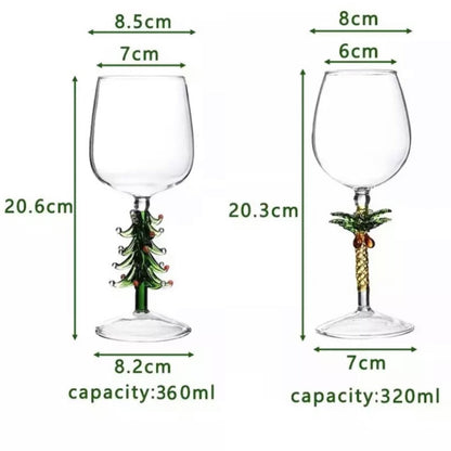 Christmas Tree Wine Glasses