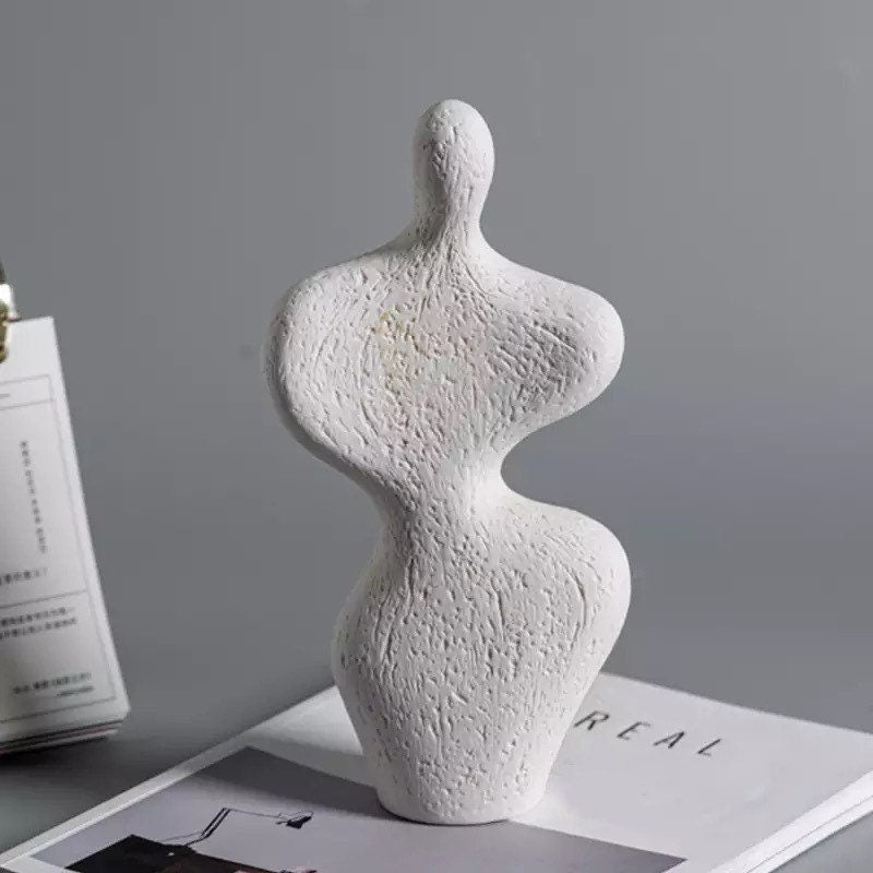 White Ceramic Sculpture Vase